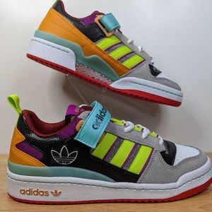 Adidas Original Forum Low Athletic Basketball Shoes Sonic Fuchsia/Pink Tint/Acid